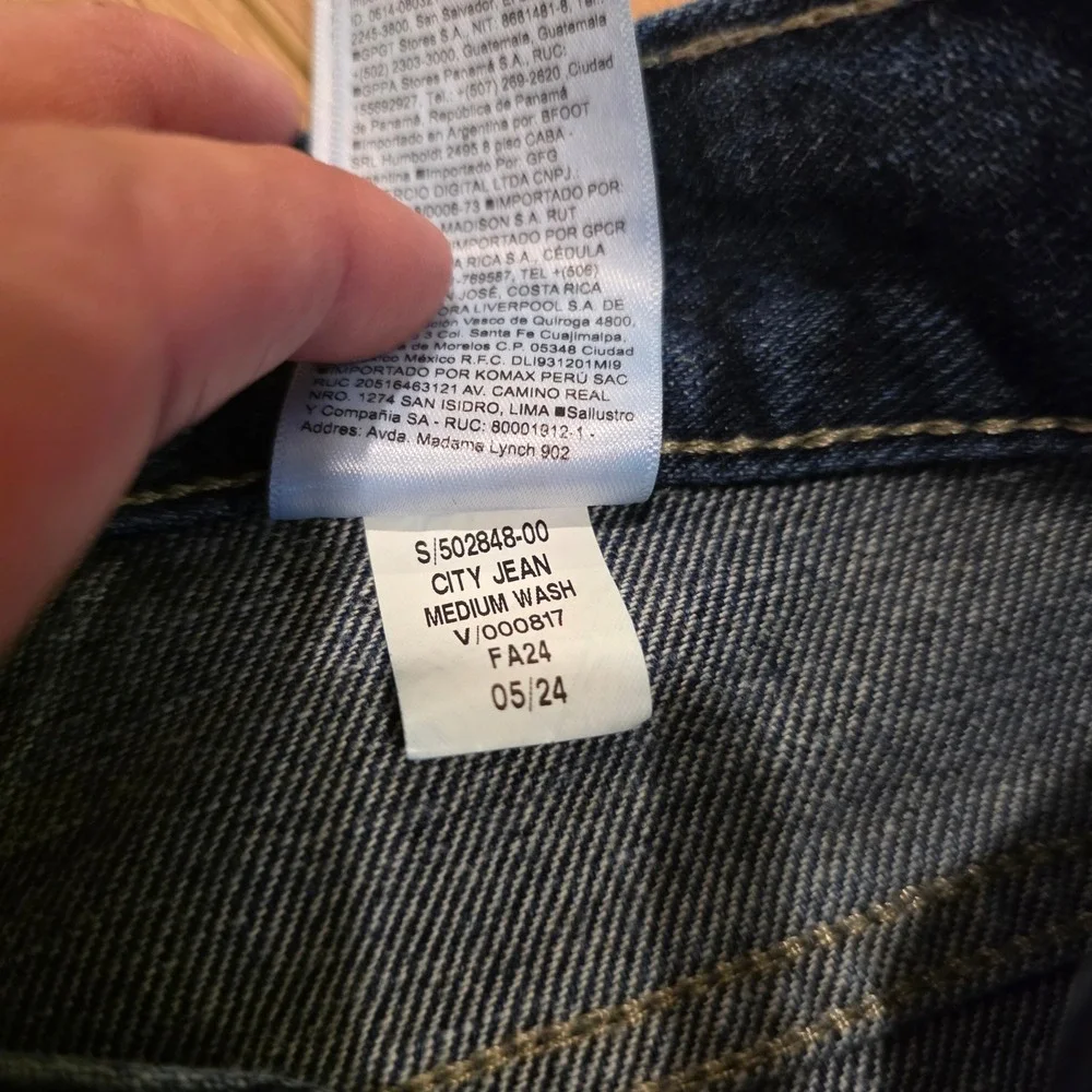 Banana Republic City Jean Tapered Trouser Mens 34x30 Medium Wash Cotton Hemp